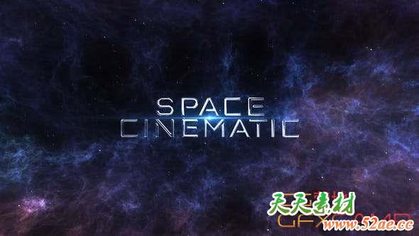 AE模板-宇宙太空大气文字宣传片头 Space Cinematic Titles-天天素材网