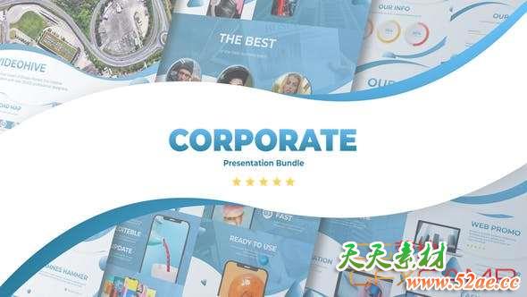 AE模板-简洁图形商务公司企业宣传包装 Presentation Bundle-天天素材网