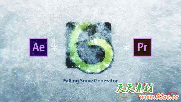 AE模板+PR预设-下雪动画制作工具包 Snow Falling Generator-天天素材网