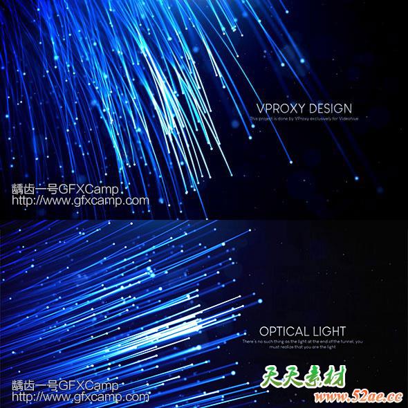 AE模板-漂亮光线发射背景文字宣传片头-天天素材网