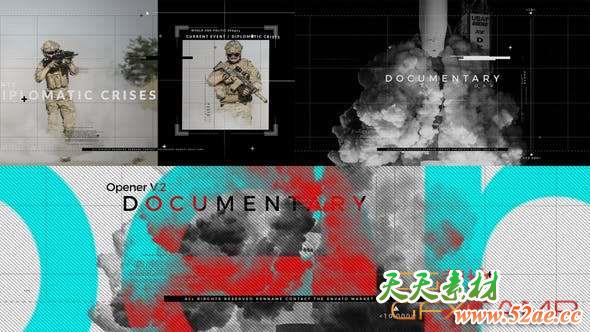 AE模板-历史纪录片宣传片头 Documentary Teaser-天天素材网