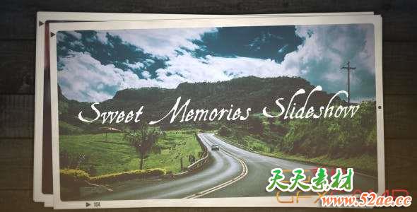 AE模板-甜蜜回忆照片相册片头 Sweet Memories Slideshow-天天素材网