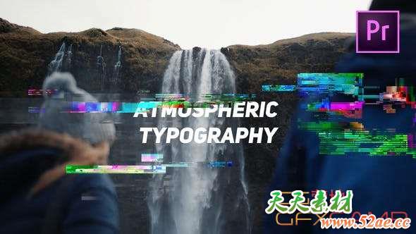 PR模板-信号损坏视频开场 Glitch Opener-天天素材网