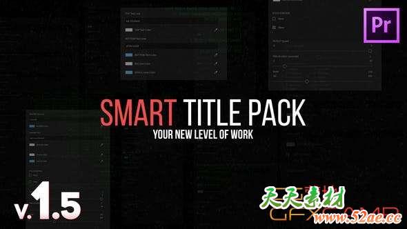 PR预设-线条文字标题字幕动画 Smart Title Pack-天天素材网
