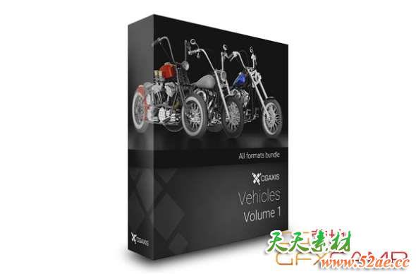 摩托车机车3D模型 CGAxis – Vehicles Volume 1 (C4D/MAX/FBX/OBJ等格式)-天天素材网