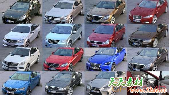 现代汽车小轿车3D模型 CGTrader – Contemporary Cars For Arch Viz 3D Model Collection (C4D/OBJ/FBX/MAX/3DS格式)-天天素材网
