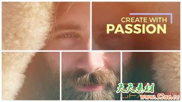 FCPX模板插件-图片切割幻灯片开场 Photo Grid Slideshow-天天素材网