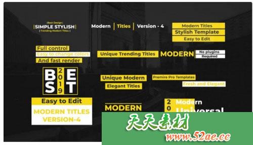PR模板 现代文字标题V4  Modern title V4