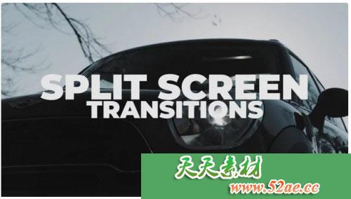 PR模板 分屏过渡转场视频片头模板 Split Screen Transitions