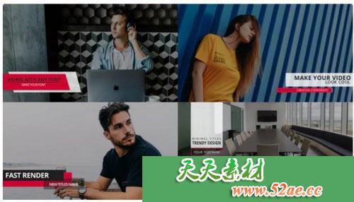 PR模板 最小公司文字标题动画视频模板Minimal Corporate titl