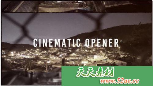 PR模板 电影影视级电子相册开场Cinematic Slideshow Opener