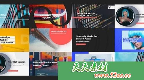 PR模板下载 排版幻灯片 Typography Slides-天天素材网