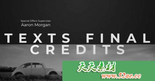 PR模板 文本标题最终学分 - Premiere Pro模板-天天素材网