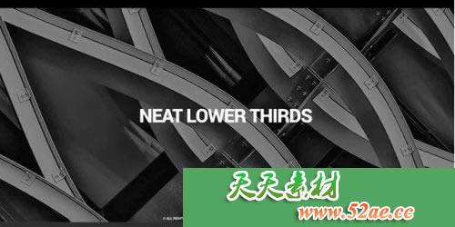 PR模板 简单简洁文字字幕条视频模板 Neat Lower Thirds-天天素材网