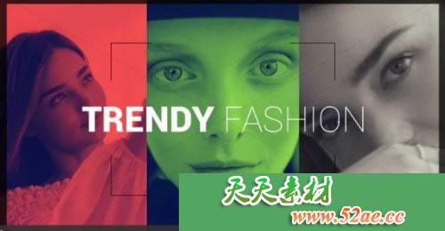 PR模板 时尚潮流 文字标题视频片头模板下载 Trendy Fashion-天天素材网