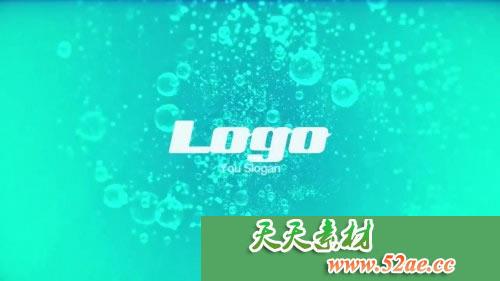 PR模板 水纹波浪LOGO标志展示演绎模板 Water Logo Reveal-天天素材网