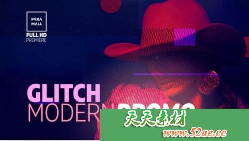 PR模板 现实通用失真推广预告宣传片 Glitch Modern Promo