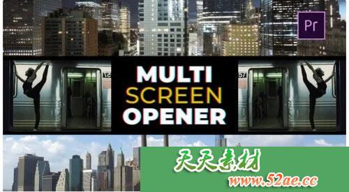 PR模板 多屏幕开启器 开场片头模板下载 Multi Screen Opener