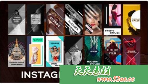 PR模板 Instagram故事 多图网络故事视频模板