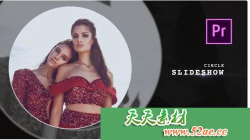 PR模板 电影圈幻灯片 电子相册 Cinematic Circle Slideshow-天天素材网