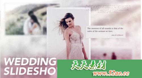 PR模板 唯美婚礼幻灯片电子相册模板 Slideshow