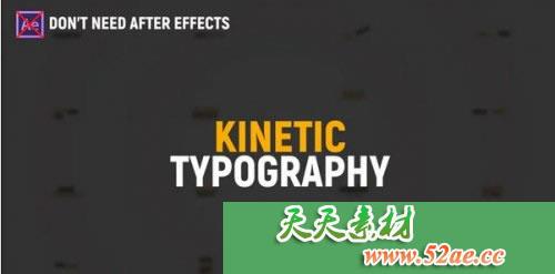 PR模板下载 动力学排版文字标题动画 Kinetic Typography titl-天天素材网