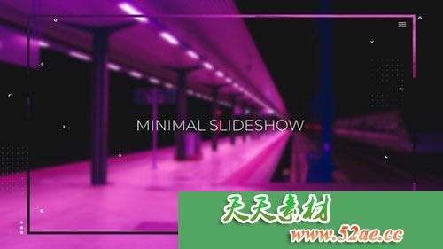 PR模板 Minimal幻灯片电子相册视频模板 Minimal Slideshow-天天素材网