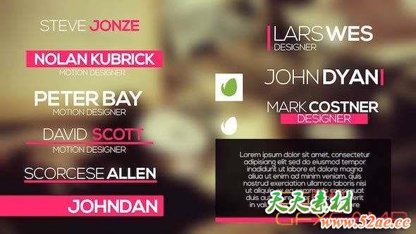 FCPX插件-11组简单人名字幕条4K动画 Simple Clean Lower Third-天天素材网