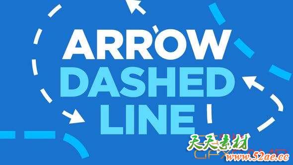 40组虚线箭头动画视频素材 Arrow Dashed Line-天天素材网