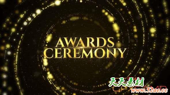 AE模板-粒子背景颁奖典礼文字片头 Awards Show Opener-天天素材网