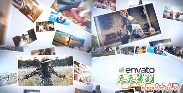 AE模板-空间感照片相册Logo片头 Elegant Photo Logo-天天素材网