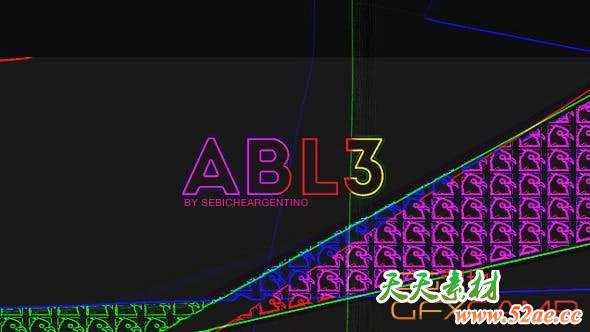 Apple Motion/FCPX插件-动感色彩分离Logo动画 Aberration Logo 3-天天素材网