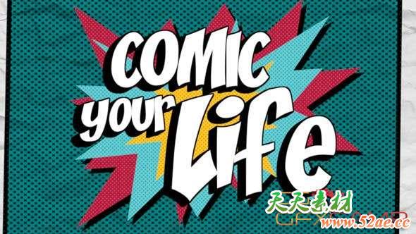 Apple Motion/FCPX插件-漫画分镜头动画片头 Comic Your Life-天天素材网