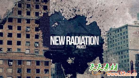 Apple Motion/FCPX模板插件-侦探悬疑风格片头 Radiation-天天素材网