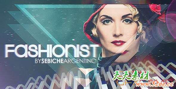 Apple Motion/FCPX模板插件-抽象色彩分离时尚片头 Fashionista-天天素材网