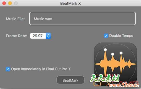 FCPX插件-音乐鼓点标记自动剪辑插件 BeatMark X-天天素材网