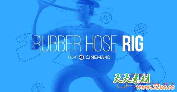 柔软风格人物角色C4D绑定插件 Eyedesyn – Bendy Limbs Rig for Cinema 4D R17-R21 Win/Mac-天天素材网