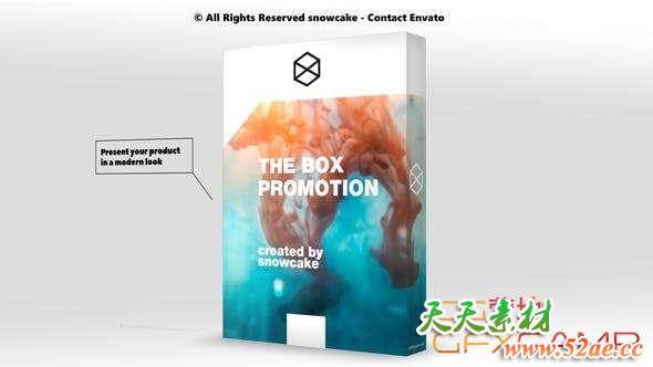 AE模板-三维书本盒子风格宣传介绍片头 The Box Promotion-天天素材网