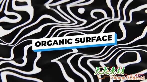 AE模板-创意抽象流动背景动画 Organic Surface-天天素材网
