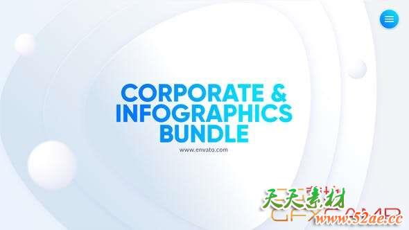 AE+PR模板-商务企业信息数据展示介绍包装 Corporate Bundle-天天素材网