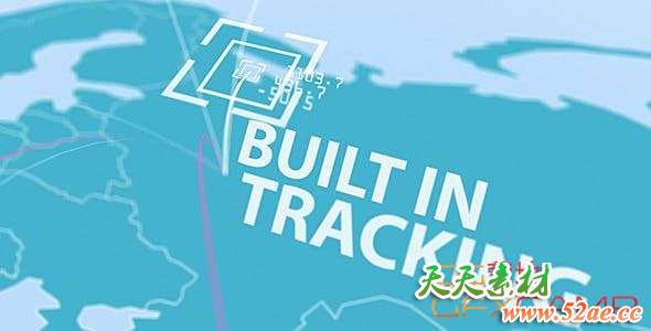 AE模板-信息数据地图连线动画 Infographics 3D Map Kit v2-天天素材网