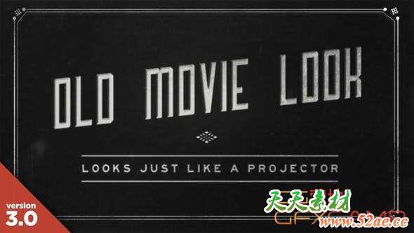 AE模板-黑白默片老电影文字标题动画 Old Film Titles-天天素材网