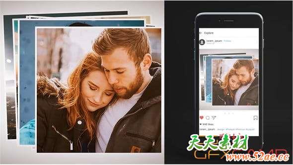 AE模板-快速切换照片相册展示片头 Quick Switch Slideshow-天天素材网