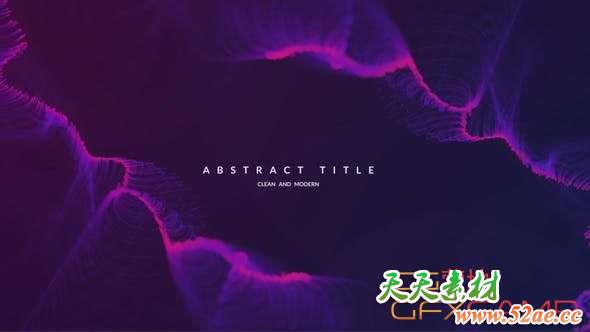 AE模板-抽线粒子线条背景文字标题片头 Abstract and Modern Titles-天天素材网