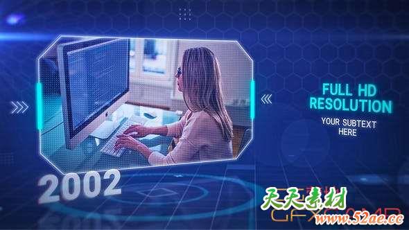 AE模板-商务企业科技感时间线宣传片头 Corporate Business Template-天天素材网