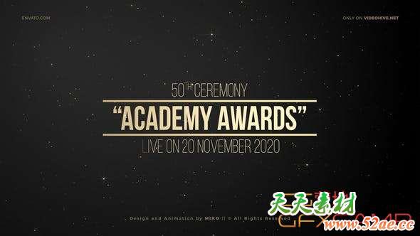 AE模板-简洁粒子颁奖包装片头 Awards Promo Opener-天天素材网