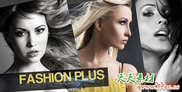 FCPX模板插件-时尚图片分屏包装片头 Fashion Plus-天天素材网