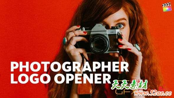 FCPX模板插件-单反快门拍摄Logo动画 Photographer Logo-天天素材网