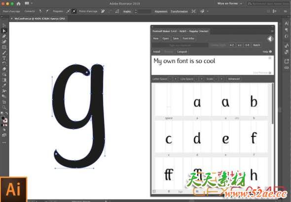 AI字体设计制作插件 Fontself v1.1.1 For Illustrator Win-天天素材网