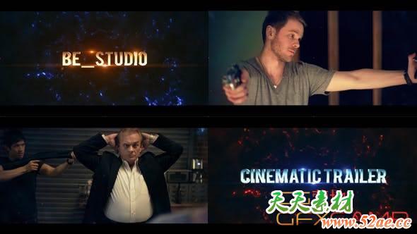 AE模板-大气三维文字游戏电影宣传片开场 Cinematic Trailer-天天素材网